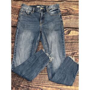 Old Navy Womens Jeans 8 Blue Power Slim Straight High Rise Med Wash Denim